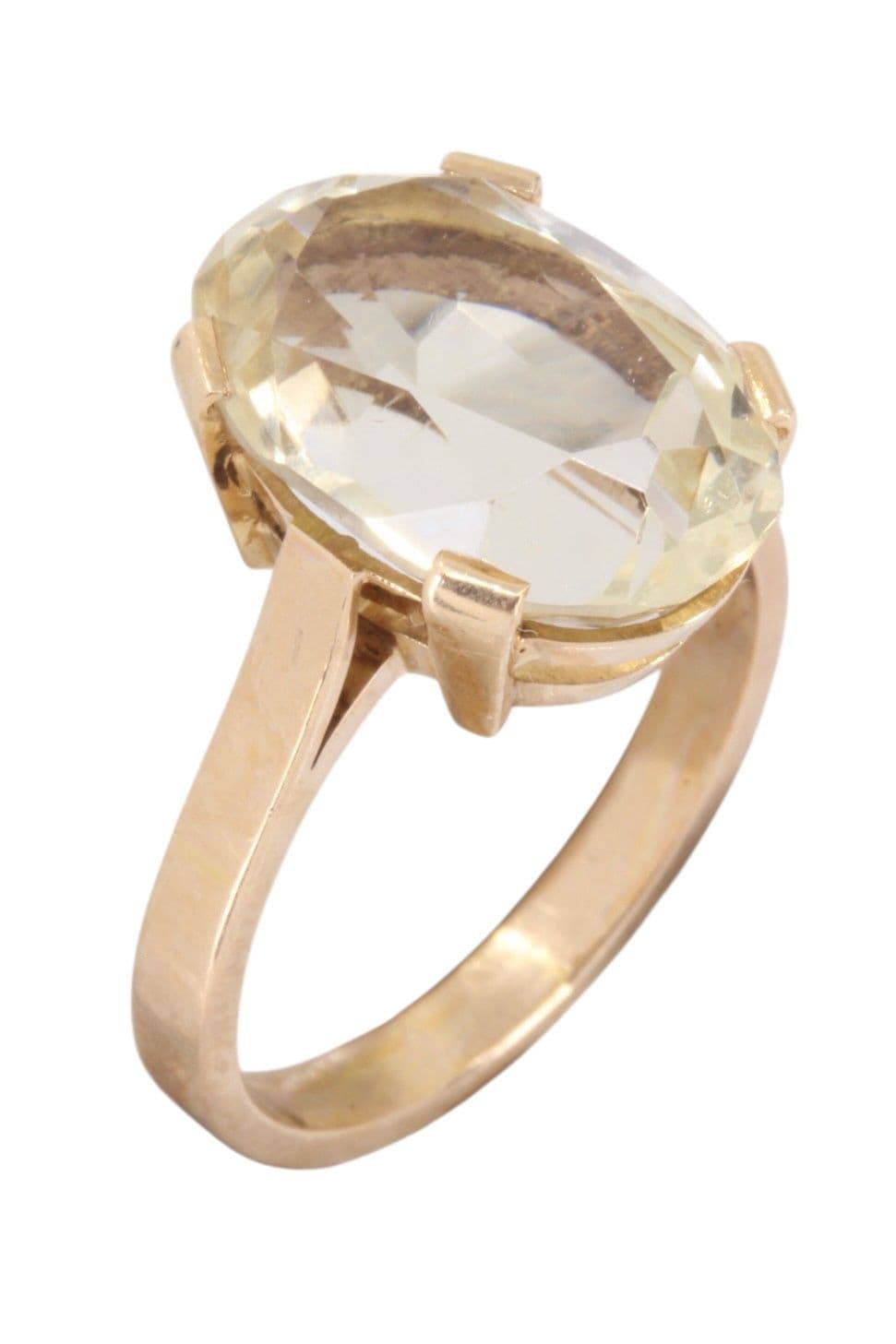 BAGUE MODERNE CITRINE — vue 3
