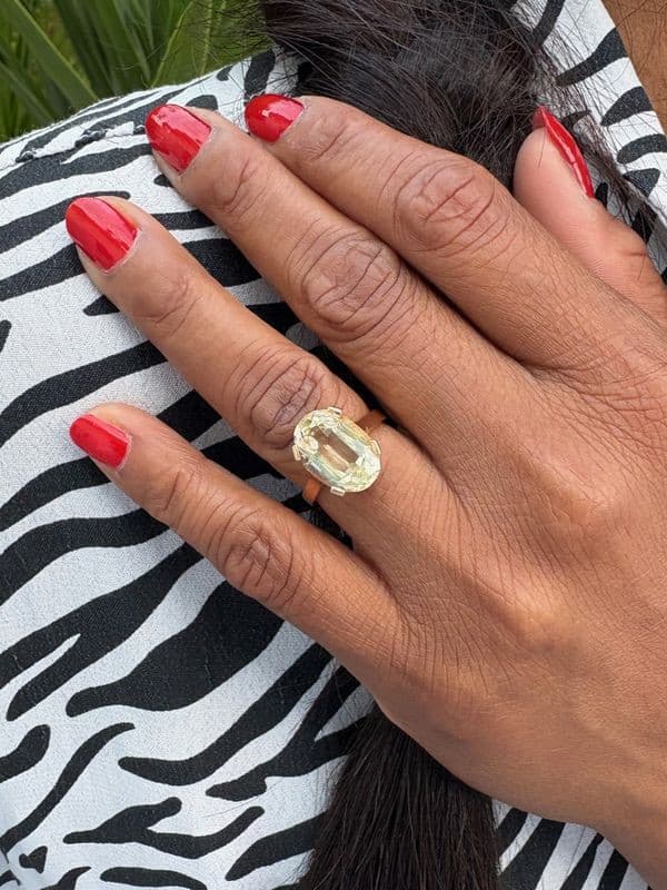 BAGUE MODERNE CITRINE — vue 2