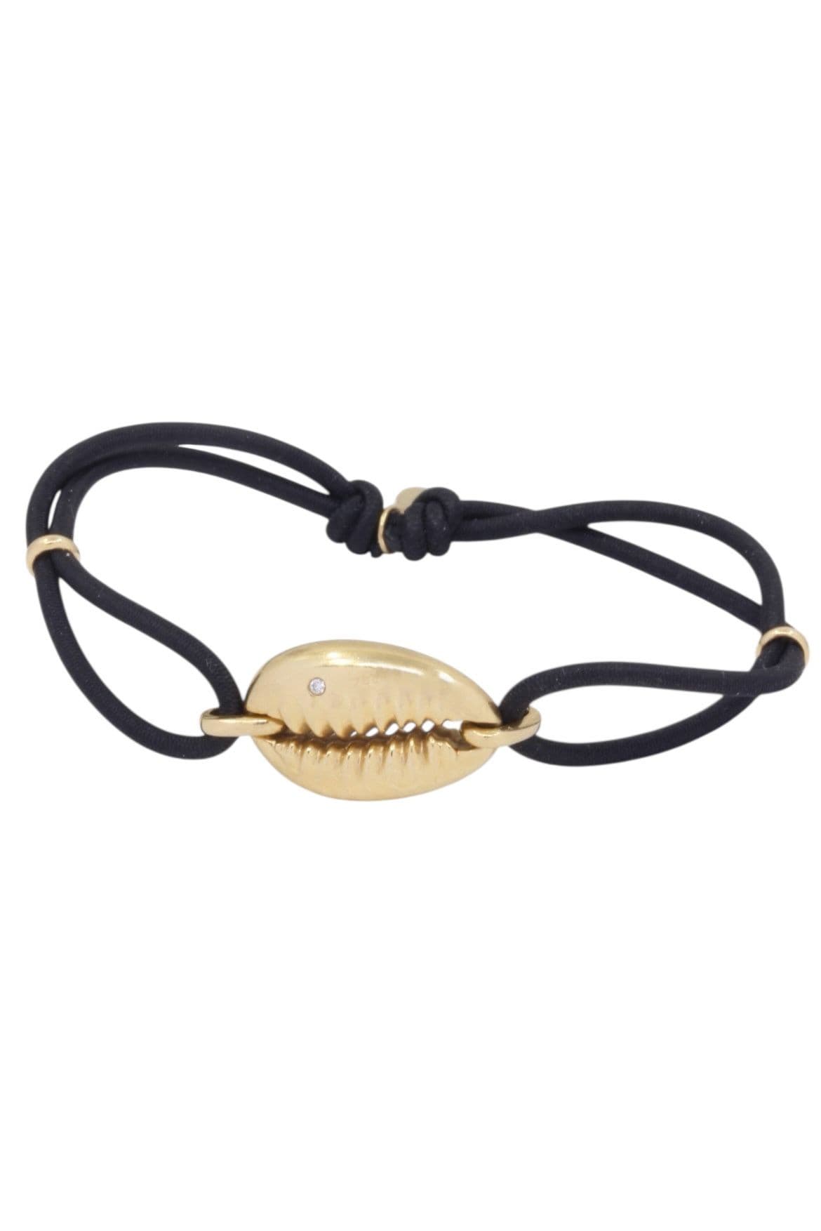BRACELET SUR CORDON CAURIS DIAMANTS — vue 1