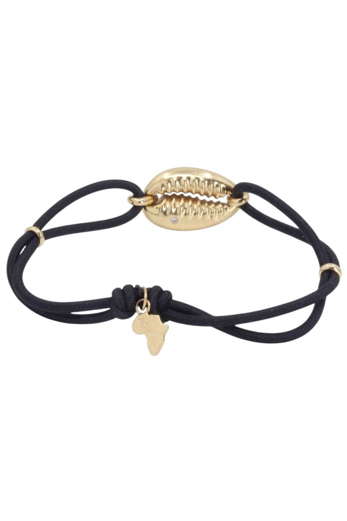 BRACELET SUR CORDON CAURIS DIAMANTS — vue 3