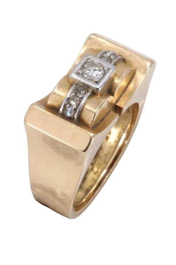 BAGUE TANK DIAMANTS — vue 3