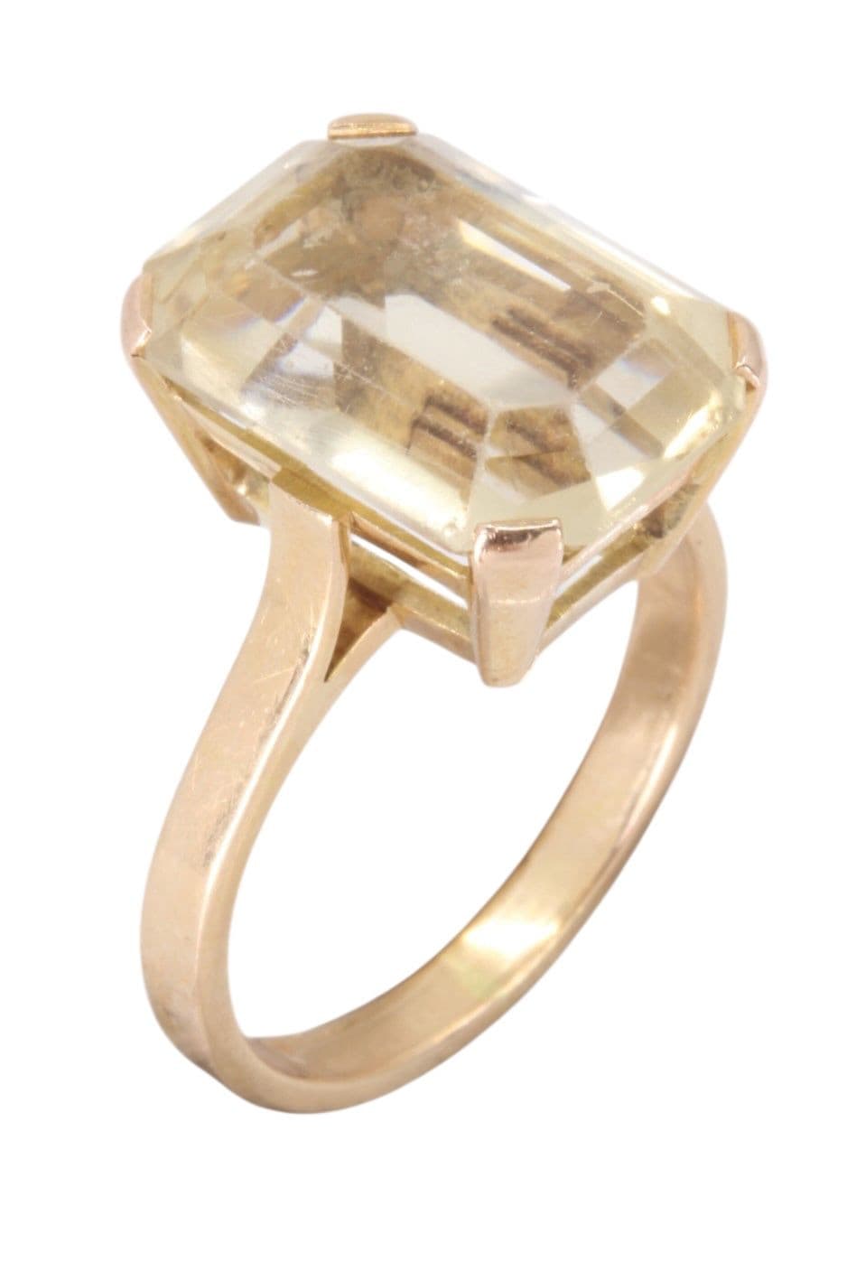 BAGUE MODERNE CITRINE — vue 3