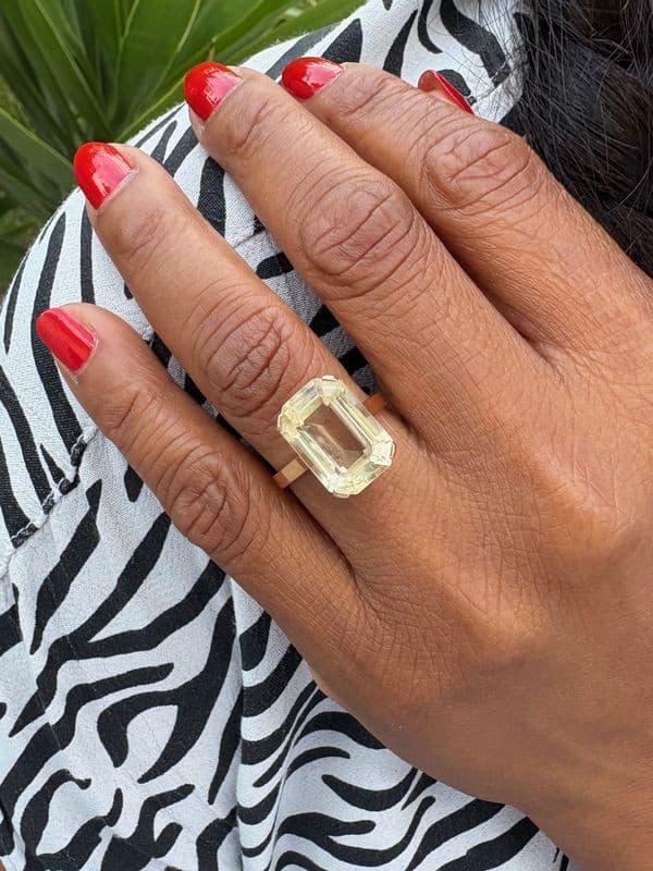 BAGUE MODERNE CITRINE — vue 2