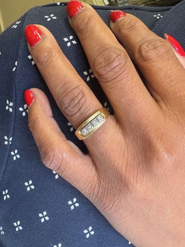 BAGUE ANCIENNE DIAMANTS — vue 2