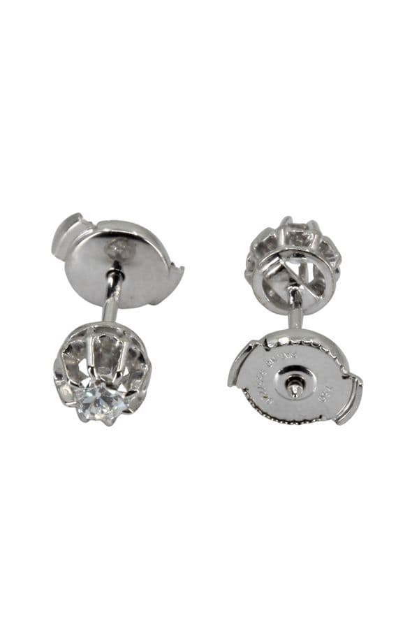 BOUCLES D'OREILLES CLOUS DIAMANTS — vue 2