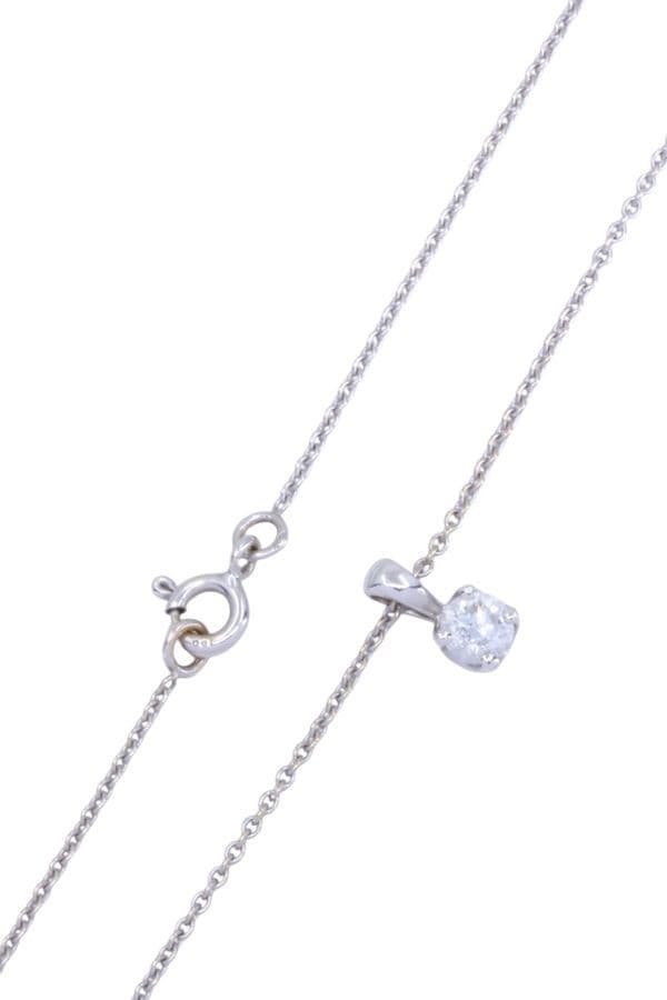 COLLIER DIAMANT SOLITAIRE 0.30 CARAT — vue 3