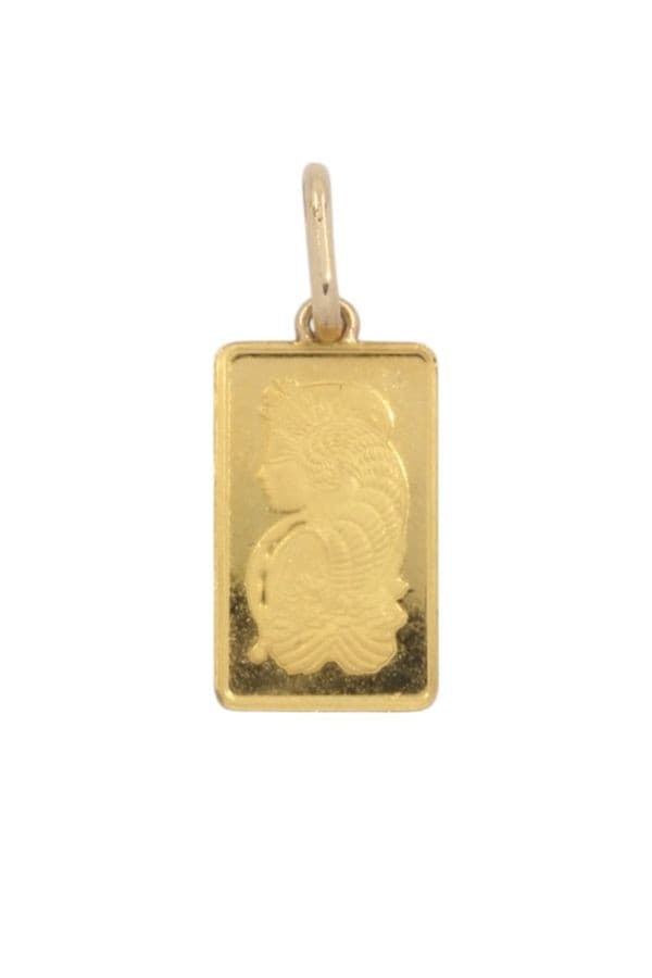 PENDENTIF LINGOTIN 1 GRAMME "LADY FORTUNA" — vue 3