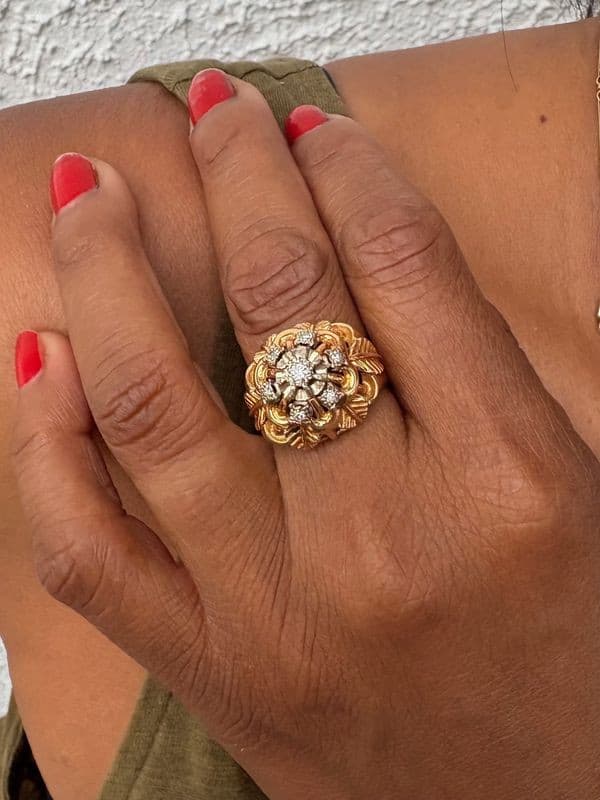 BAGUE DIAMANTS 50' — vue 2