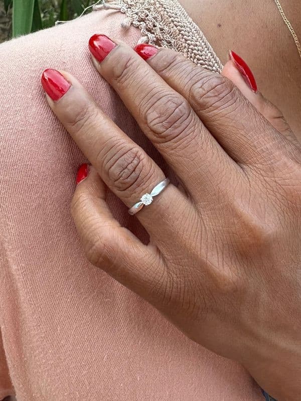SOLITAIRE DIAMANT 0.14CT — vue 2