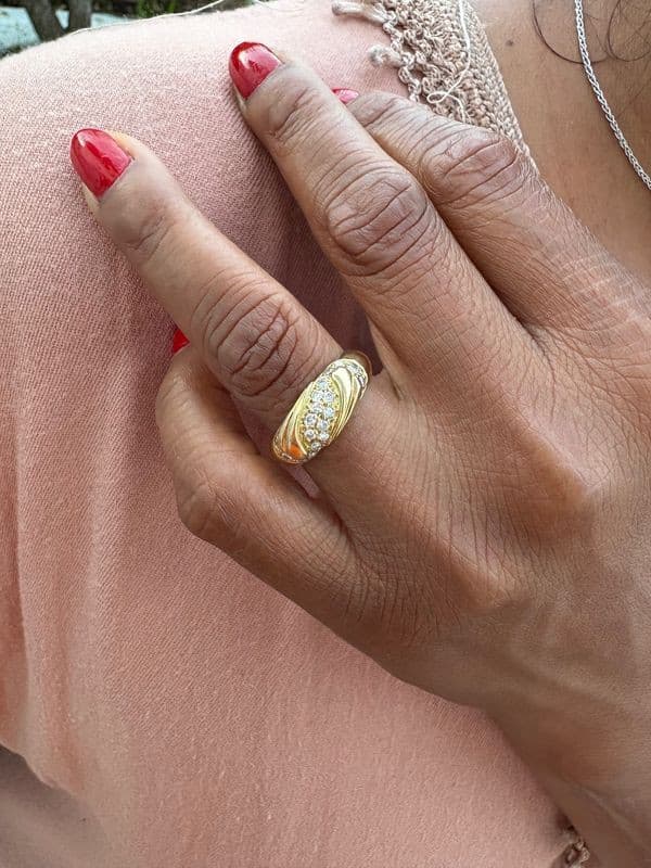 BAGUE MODERNE DIAMANTS — vue 2