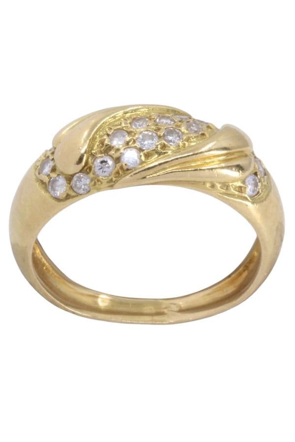 BAGUE MODERNE DIAMANTS — vue 1