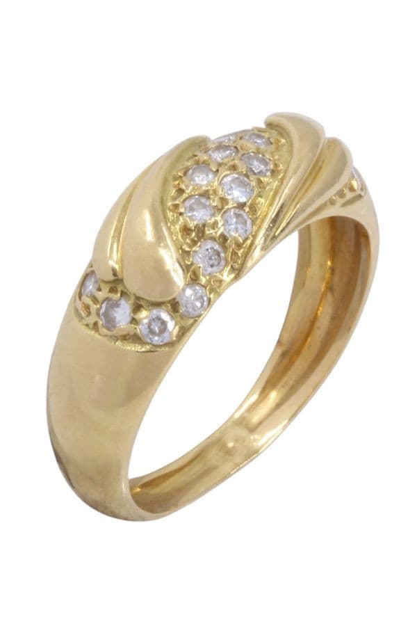 BAGUE MODERNE DIAMANTS — vue 3