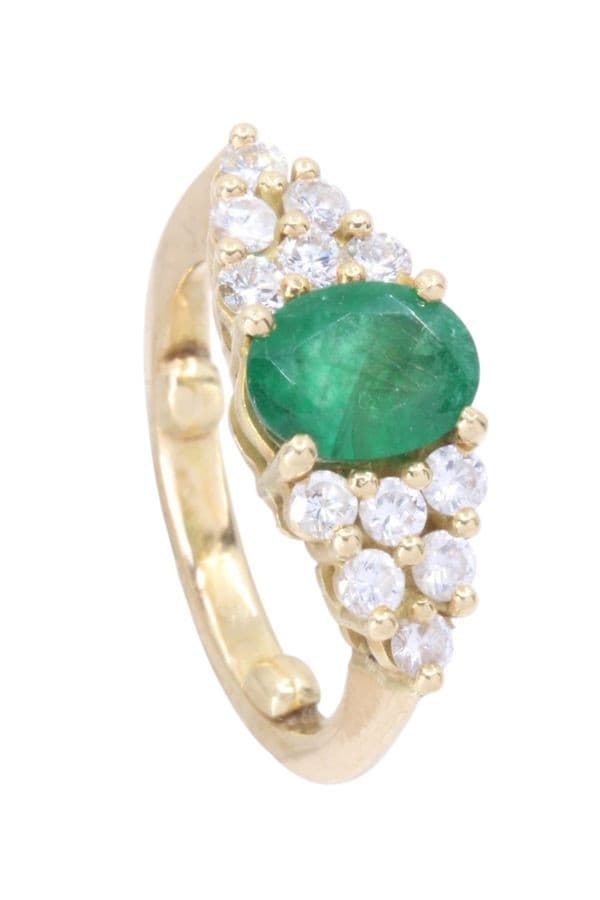 BAGUE ÉMERAUDE ET DIAMANTS — vue 5
