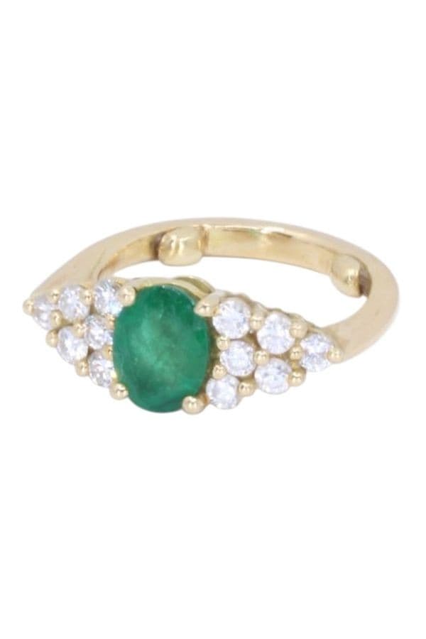 BAGUE ÉMERAUDE ET DIAMANTS — vue 6