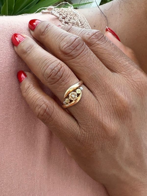 BAGUE PERLE NAPOLÉON III — vue 2