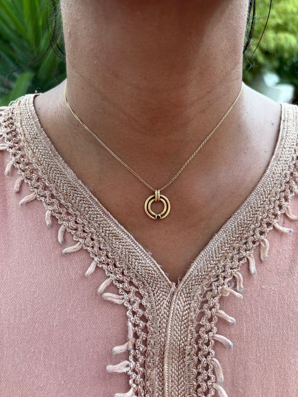 PENDENTIF MODERNE SAPHIR — vue 2