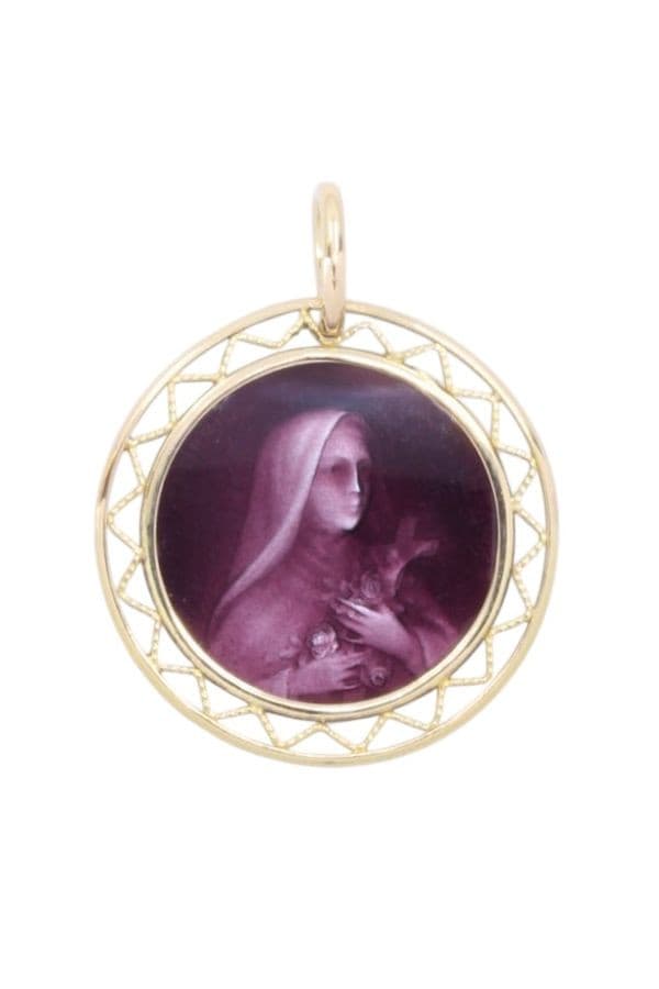 MÉDAILLE SAINTE THÉRÈSE ANCIENNE — vue 1