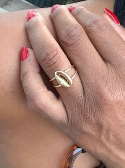 BAGUE CAURIS DIAMANT — vue 2