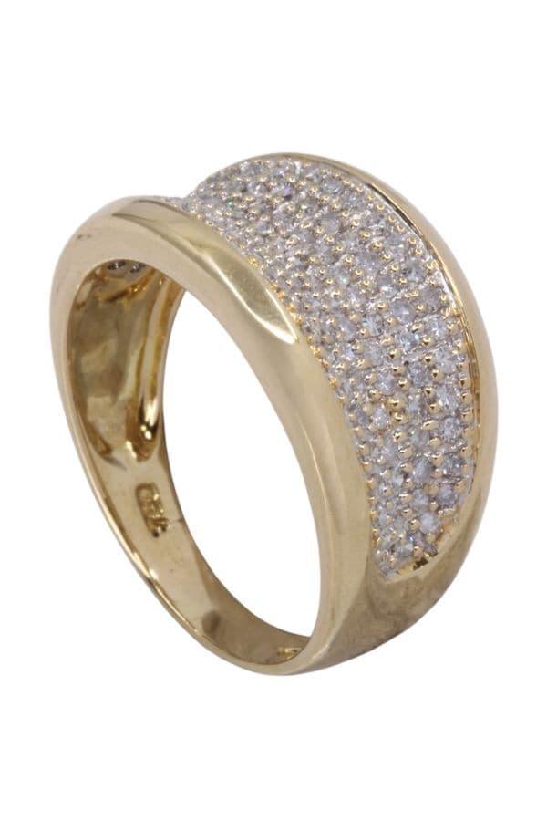 BAGUE MODERNE PAVAGE DIAMANTS — vue 4