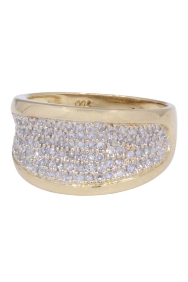 BAGUE MODERNE PAVAGE DIAMANTS — vue 6