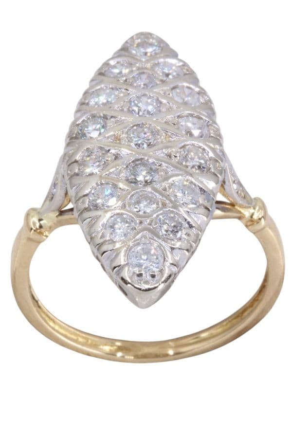 BAGUE MARQUISE DIAMANTS — vue 1