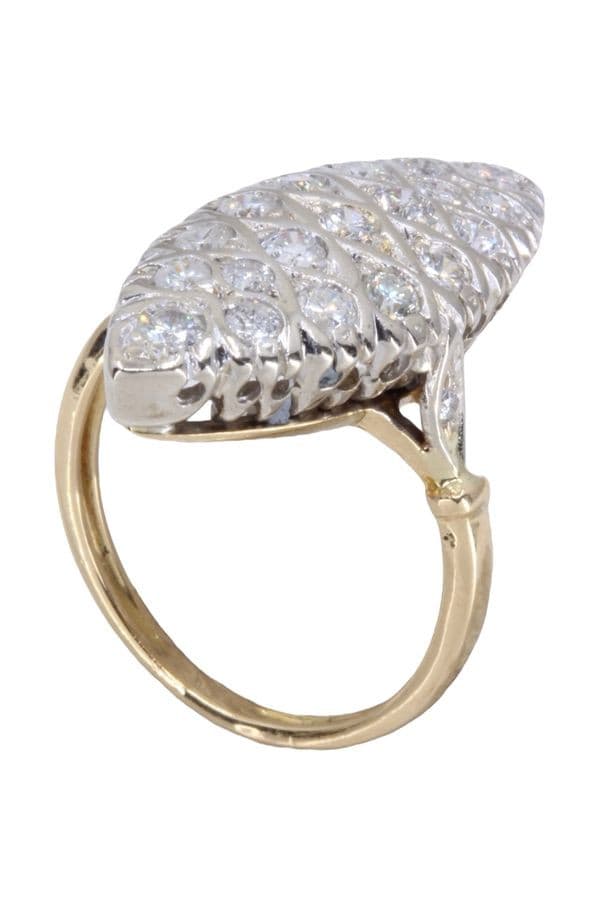 BAGUE MARQUISE DIAMANTS — vue 4