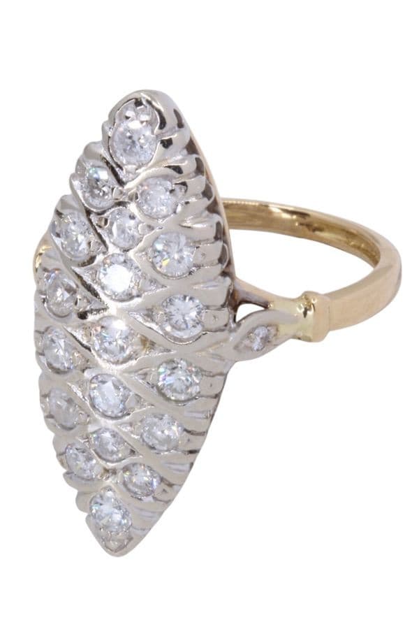 BAGUE MARQUISE DIAMANTS — vue 5
