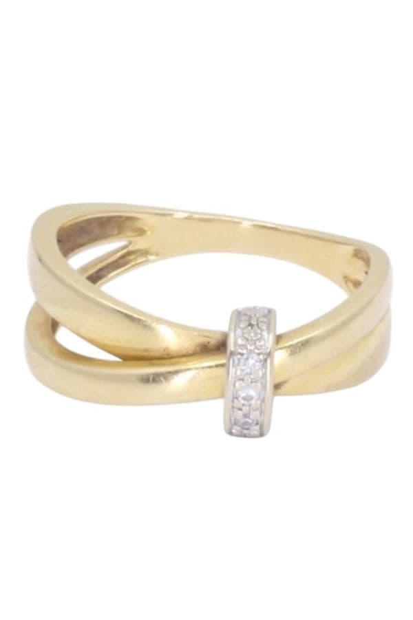 BAGUE GUY LAROCHE 2 ORS ET DIAMANTS — vue 6