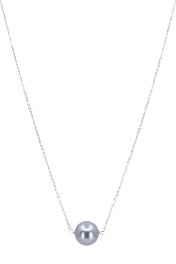 COLLIER PERLE GRISE — vue 1