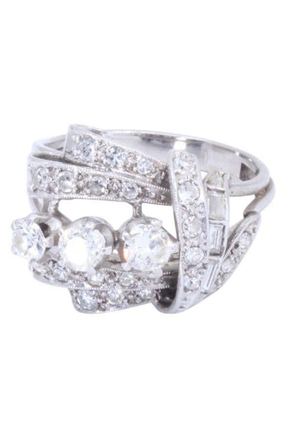 BAGUE ART-DÉCO DIAMANTS — vue 6