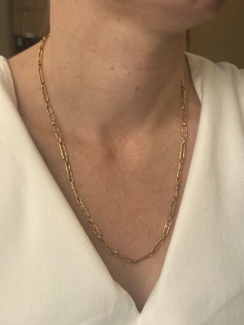 CHAINE ANCIENNE MAILLE RECTANGLE — vue 2