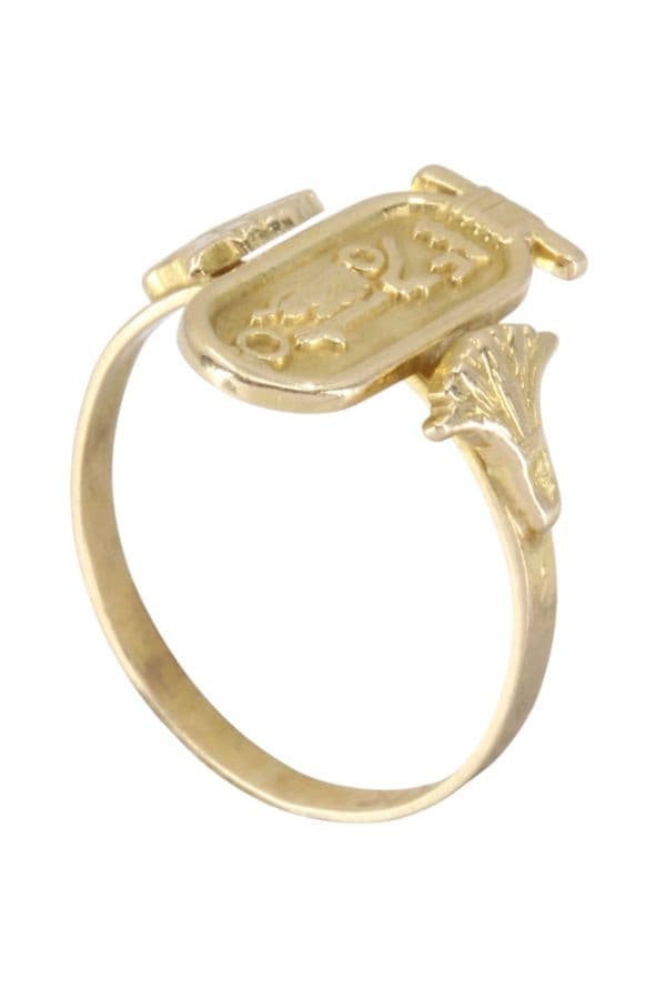 BAGUE CARTOUCHE ÉGYPTIEN — vue 5