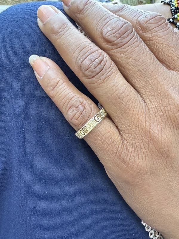 BAGUE GUCCI "ICON" DIAMANTS — vue 2