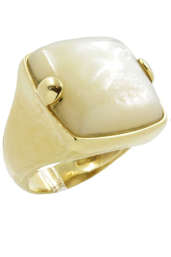 BAGUE STYLE CHEVALIÈRE NACRE — vue 2