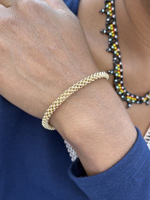 BRACELET  MAILLE POP CORN — vue 2