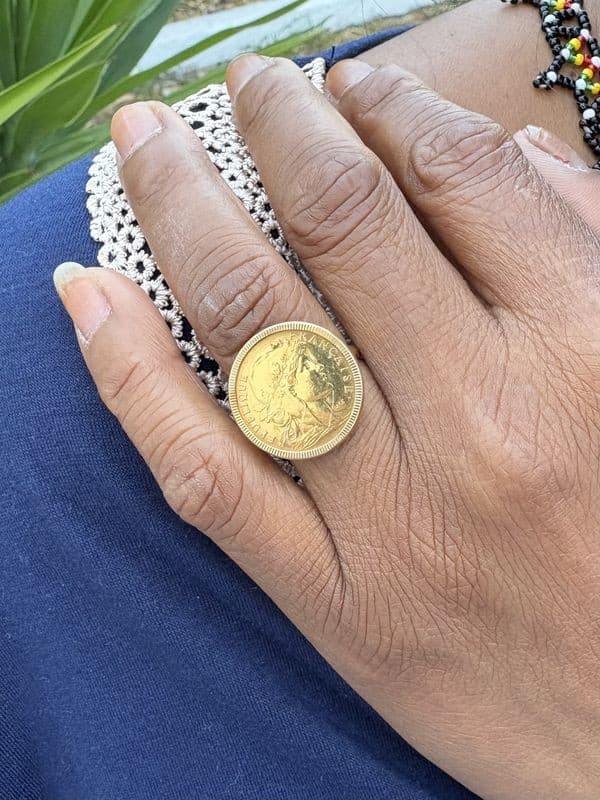 BAGUE PIÈCE 10 FRANCS — vue 2