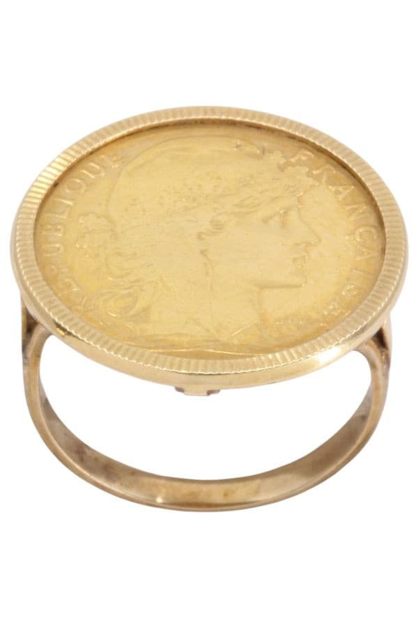 BAGUE PIÈCE 10 FRANCS — vue 1