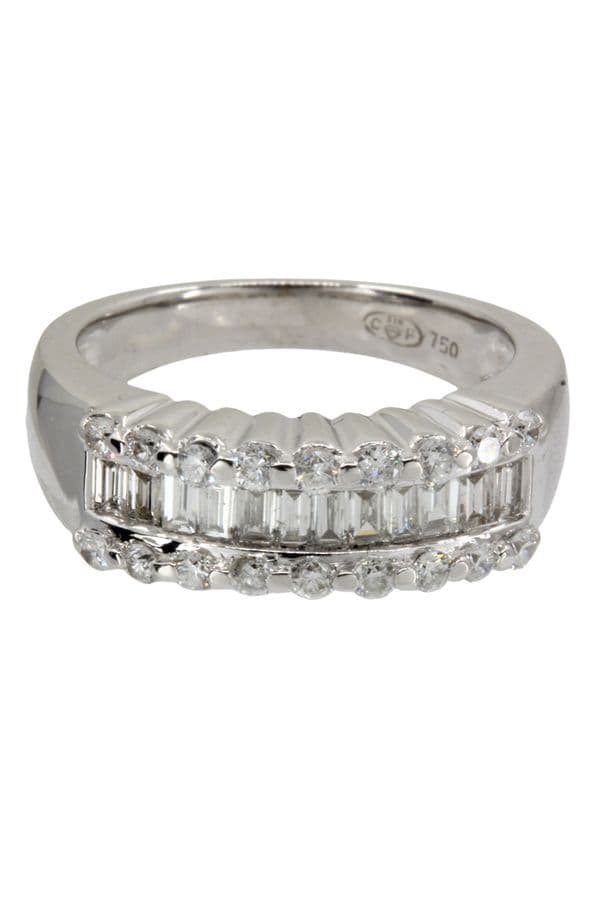BAGUE MODERNE PAVAGE DIAMANTS — vue 2