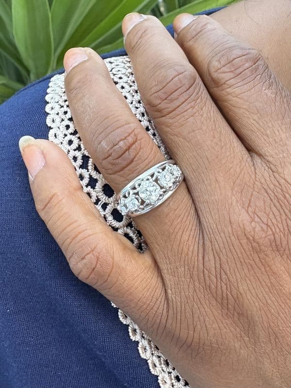 BAGUE JARRETIÈRE DIAMANTS — vue 2