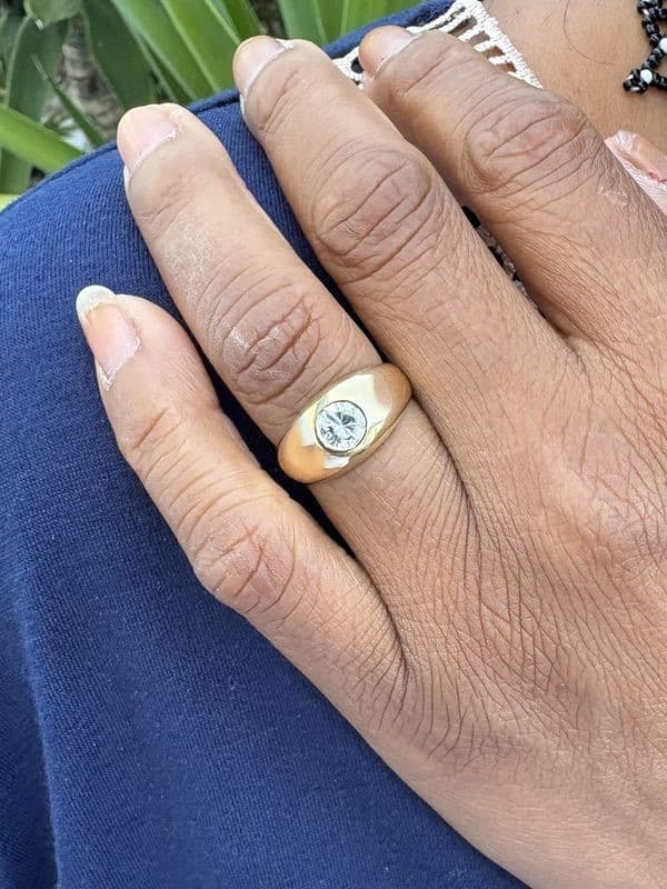 BAGUE JONC ANGLAIS 0.70 CARAT — vue 2