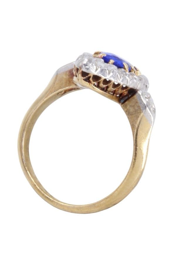 MARQUISE ART-NOUVEAU TANZANITE ET DIAMANTS — vue 4