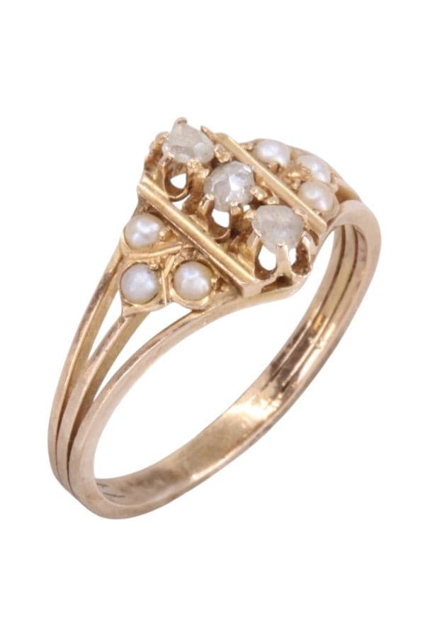 BAGUE NAPOLÉON III PERLES — vue 3