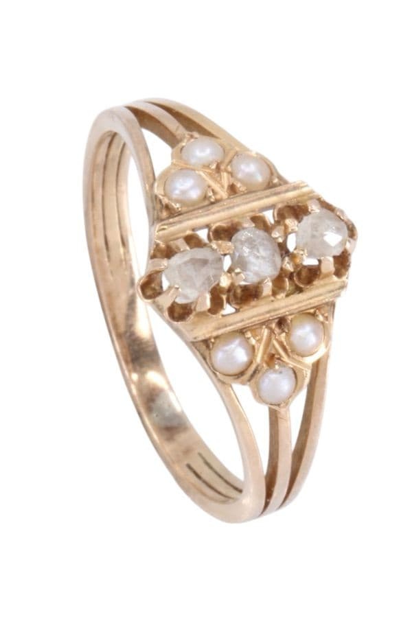 BAGUE NAPOLÉON III PERLES — vue 5