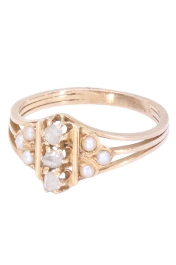 BAGUE NAPOLÉON III PERLES — vue 6