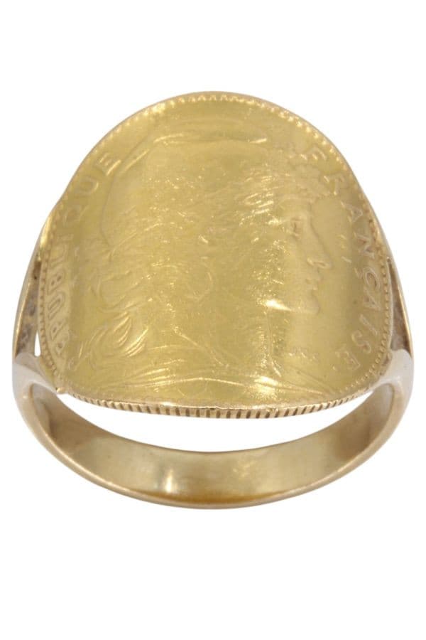 BAGUE PIÈCE 10 FRANCS — vue 1