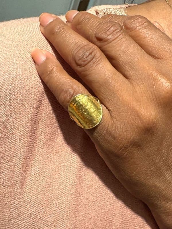 BAGUE PIÈCE 10 FRANCS — vue 2