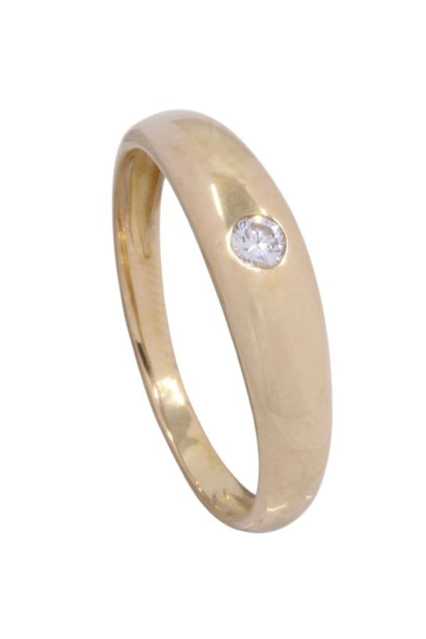 BAGUE JONC ANGLAIS DIAMANT — vue 5