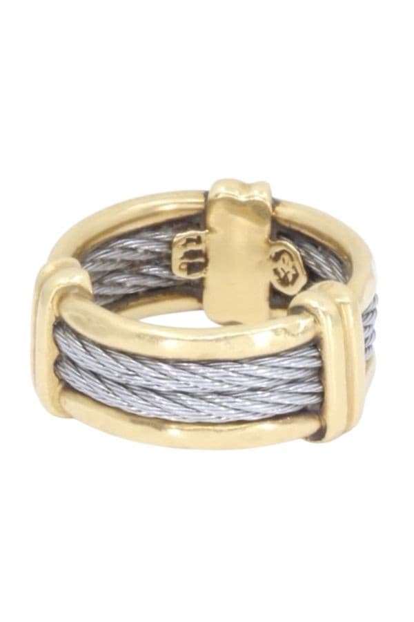 BAGUE CABLE OR/ACIER — vue 6