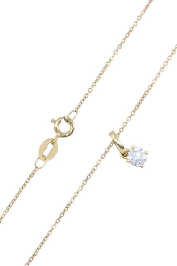 COLLIER DIAMANT SOLITAIRE 0.16 CARAT — vue 3