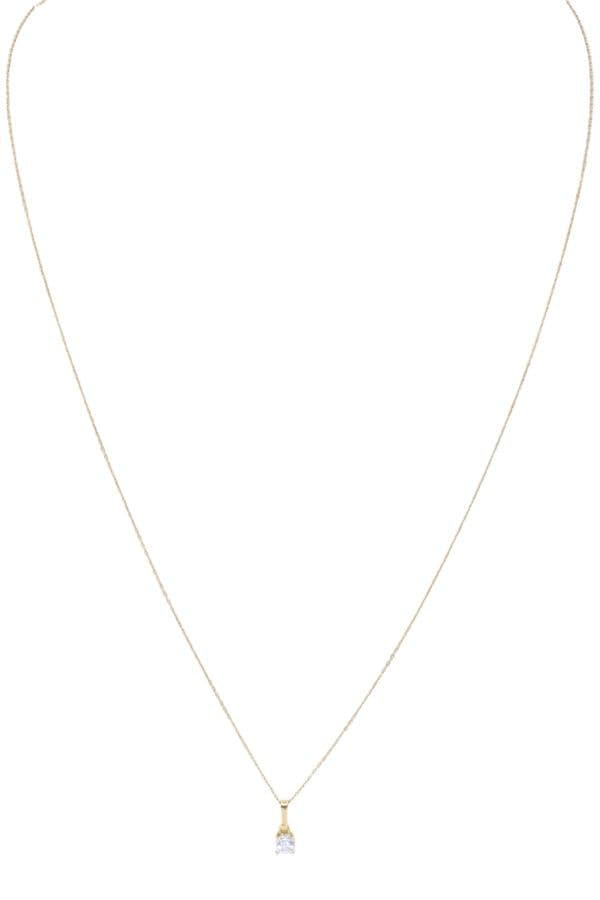 COLLIER DIAMANT SOLITAIRE 0.16 CARAT — vue 1